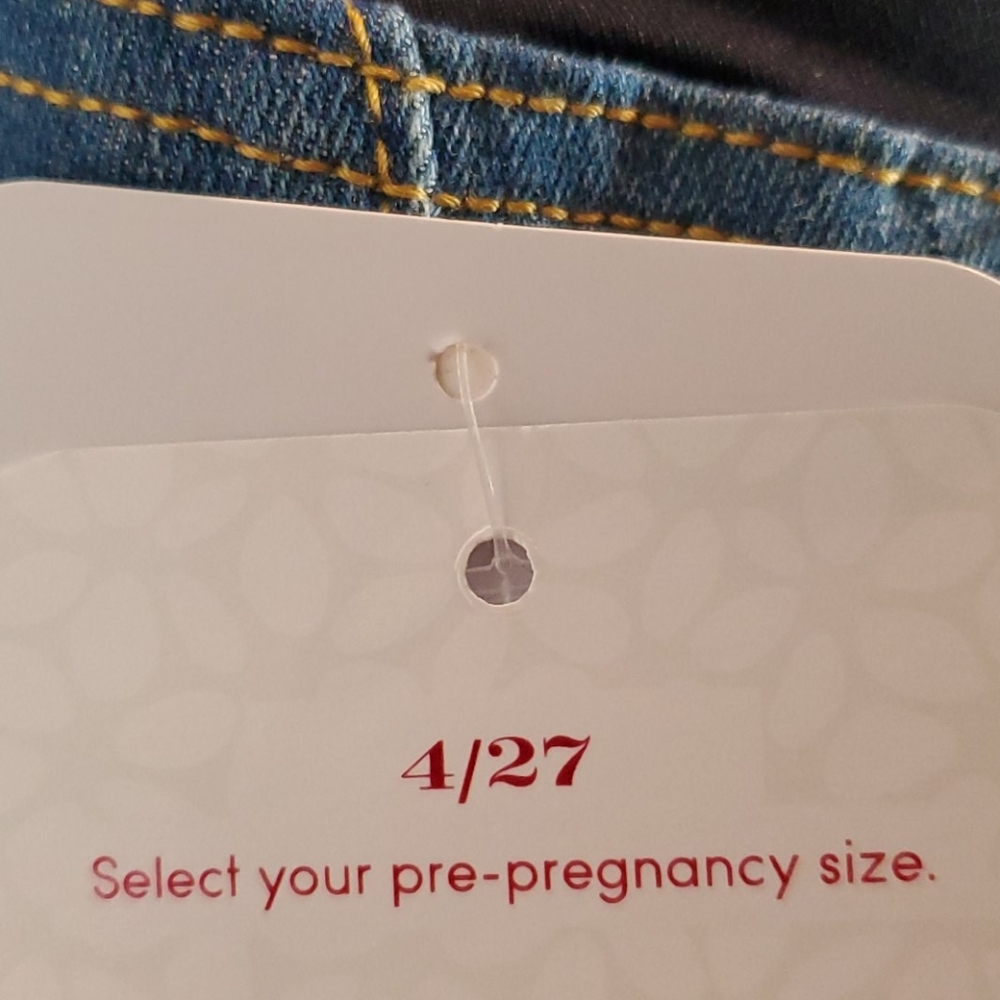 Blue Maternity Jeans Skinny Maternity Crop Jeans - Picture 5 of 6